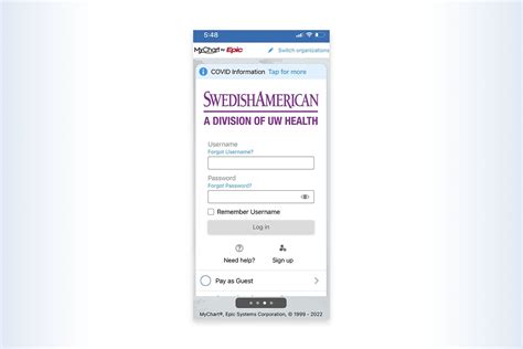 It allows you to access your health records, request prescription refills, schedule appointments, and more. . Swedish american mychart